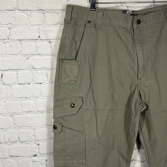 Carhartt Double Knee Cargo Pants Mens 40x32 Brown Ripstop B342 DES - Picture 3 of 9